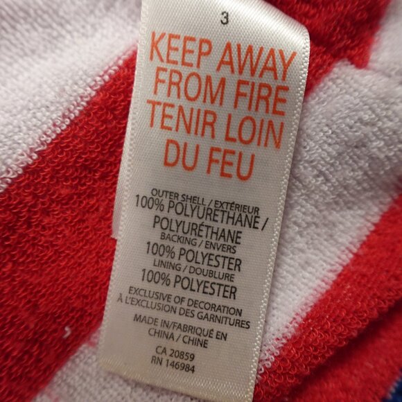 Hatley Girls' Classic Rain Jacket Size 3 Blue with Red Stripe Lining - Picture 8 of 9